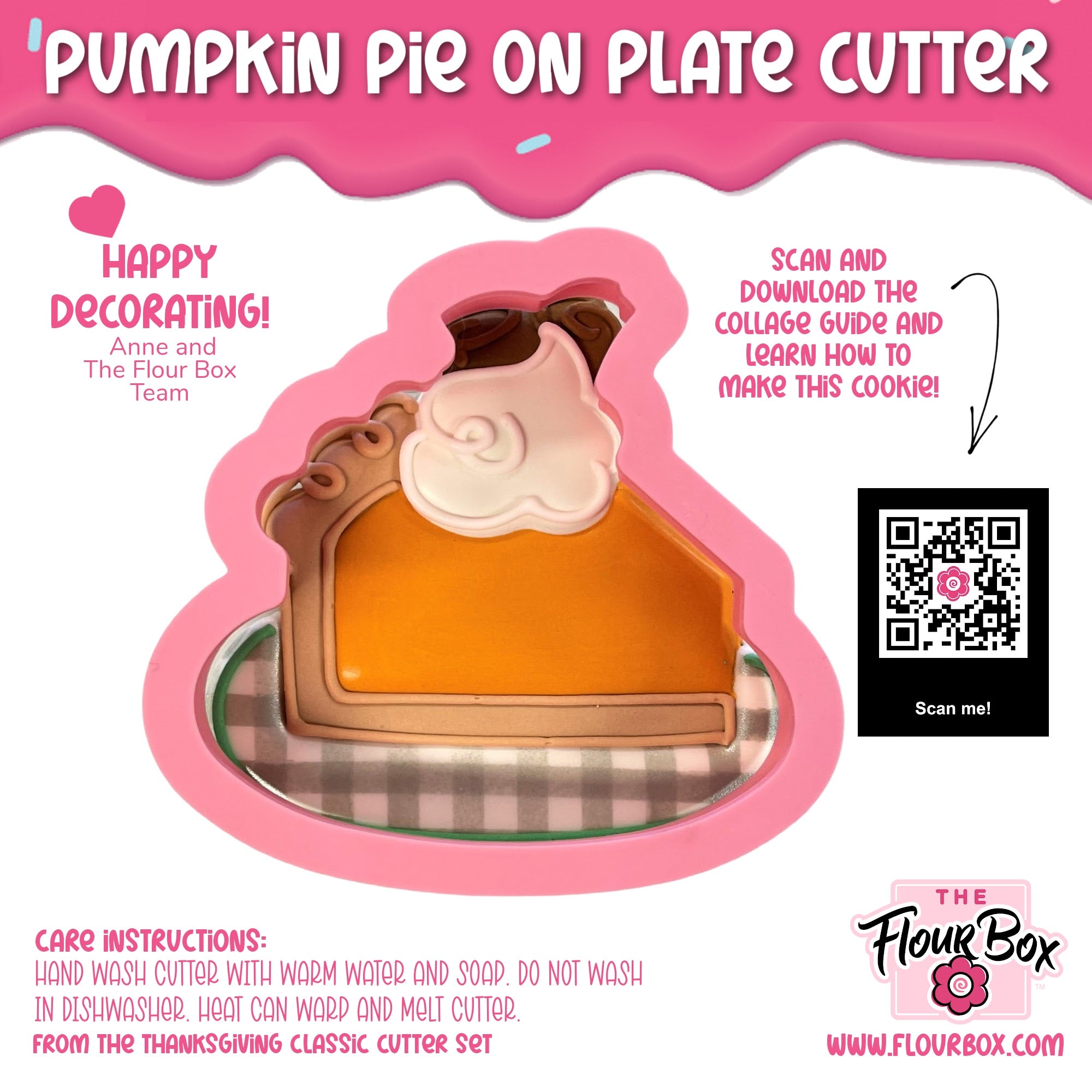 Pumpkin Pie on Plate Cookie Cutter