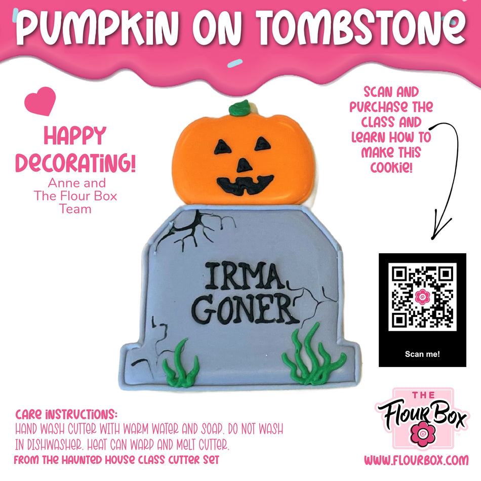 Pumpkin on Tombstone Cookie Cutter