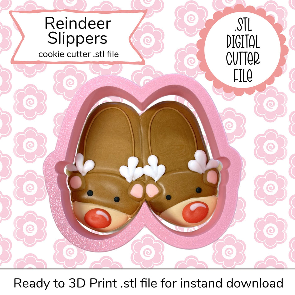 Reindeer Slippers STL Cutter File (digital file)