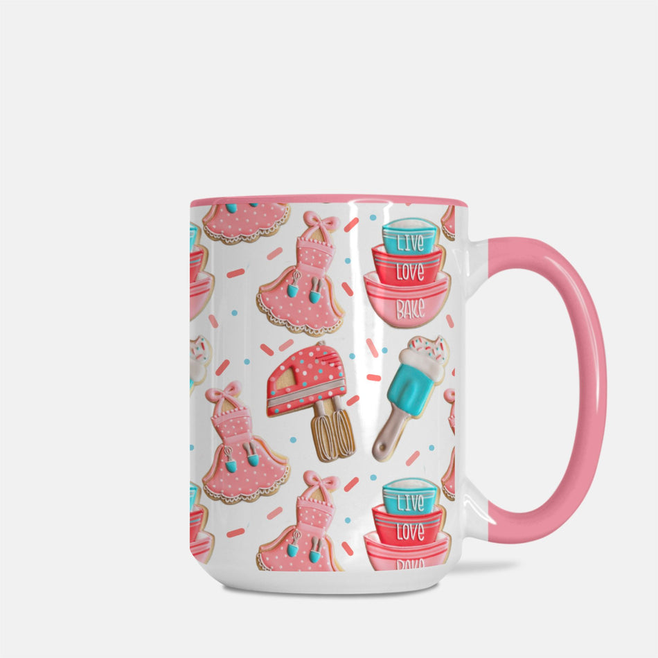 Baking Mug with Pink Handle Deluxe