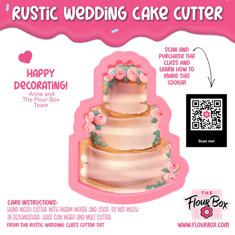 Rustic Wedding Cake Cookie Cutter