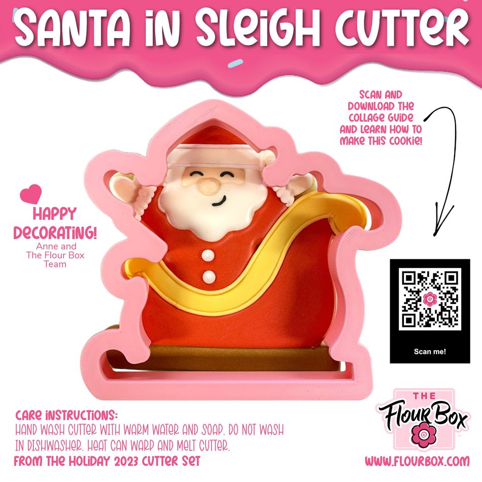 Santa in Sleigh Cookie Cutter