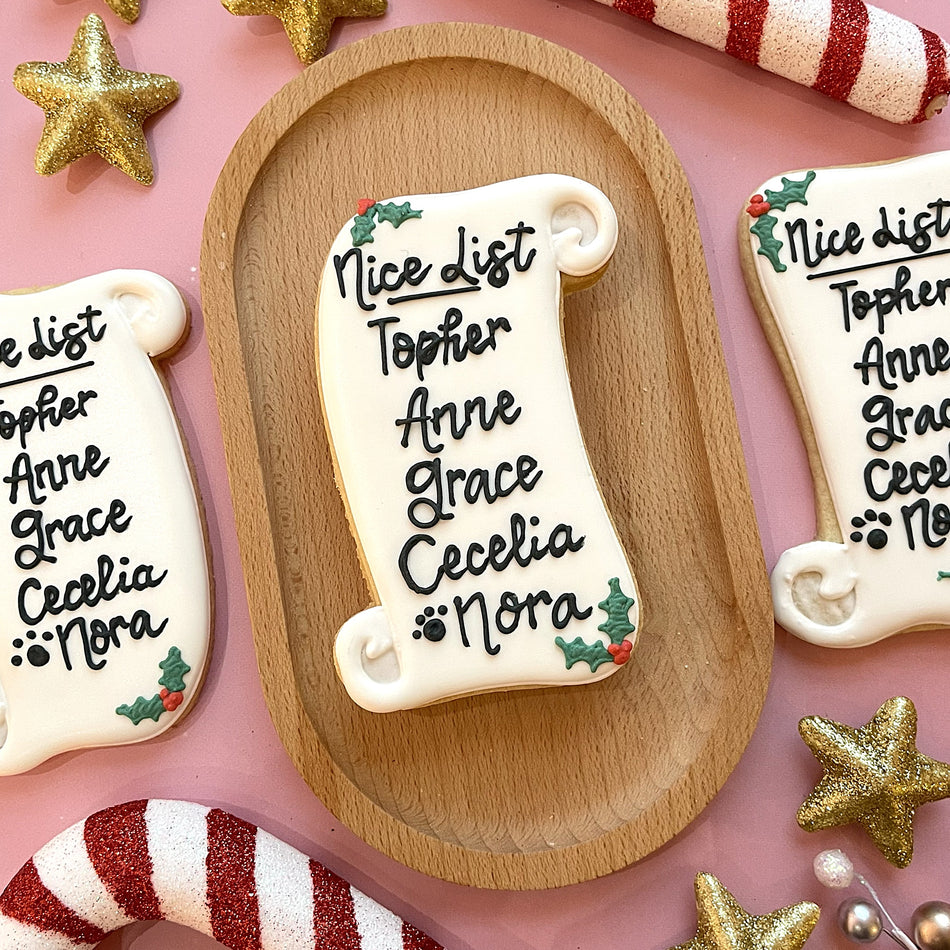Santa's Scroll List Cookie Cutter