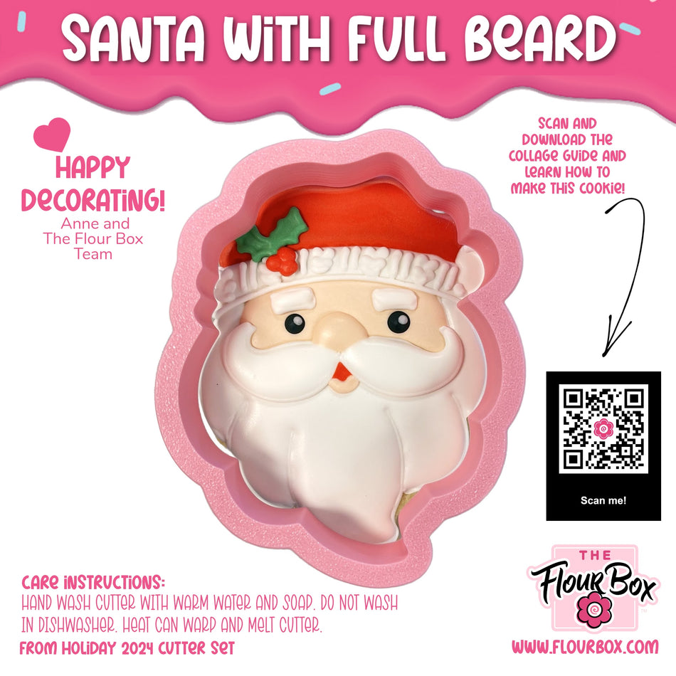 Santa with Full Beard Cookie Cutter