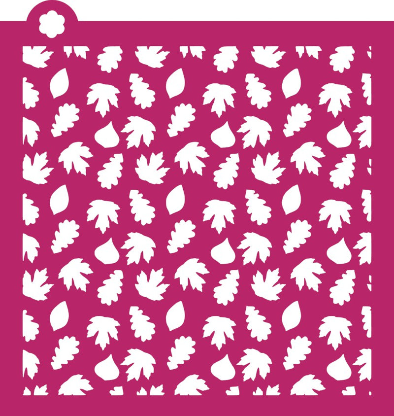 Scattered Leaves Club Box Stencil