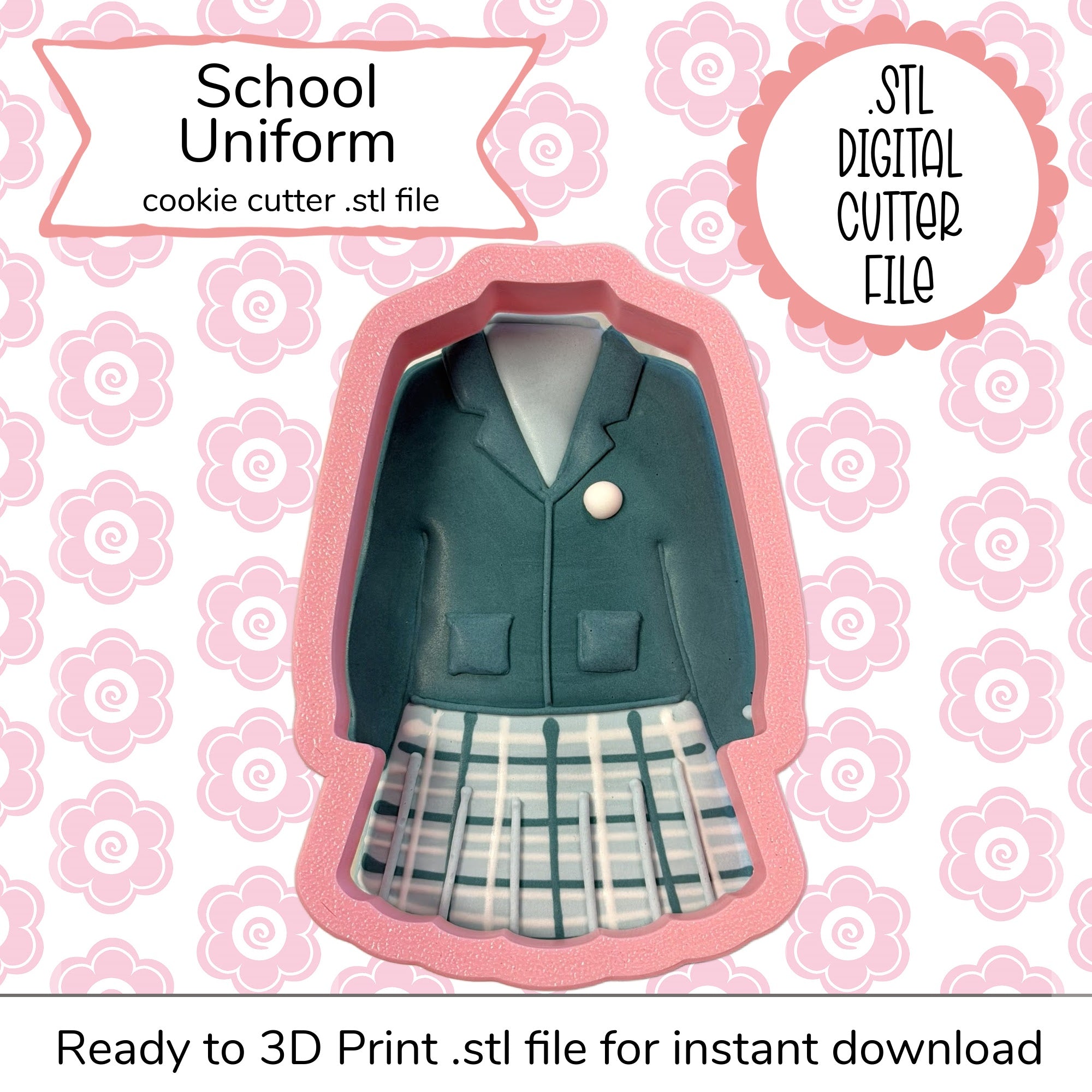 School Uniform Cutter STL File (digital file)