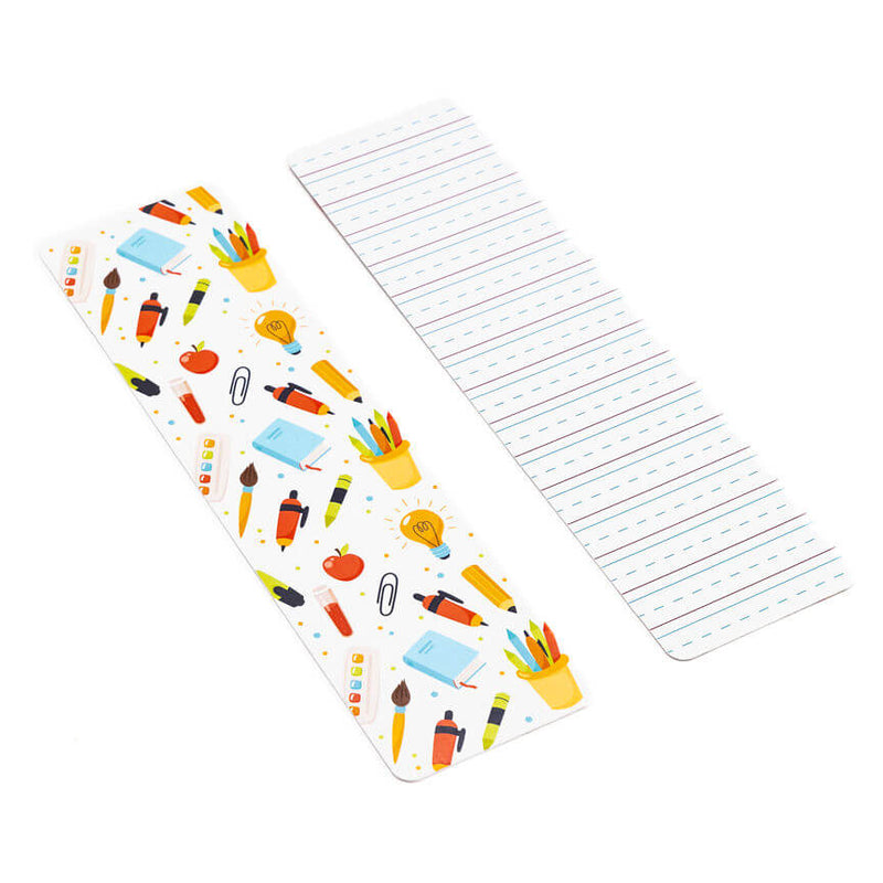 School Pattern Ruled Paper  Cookie BAG Backer Card - 2.625" x 9.5" - QTY 25