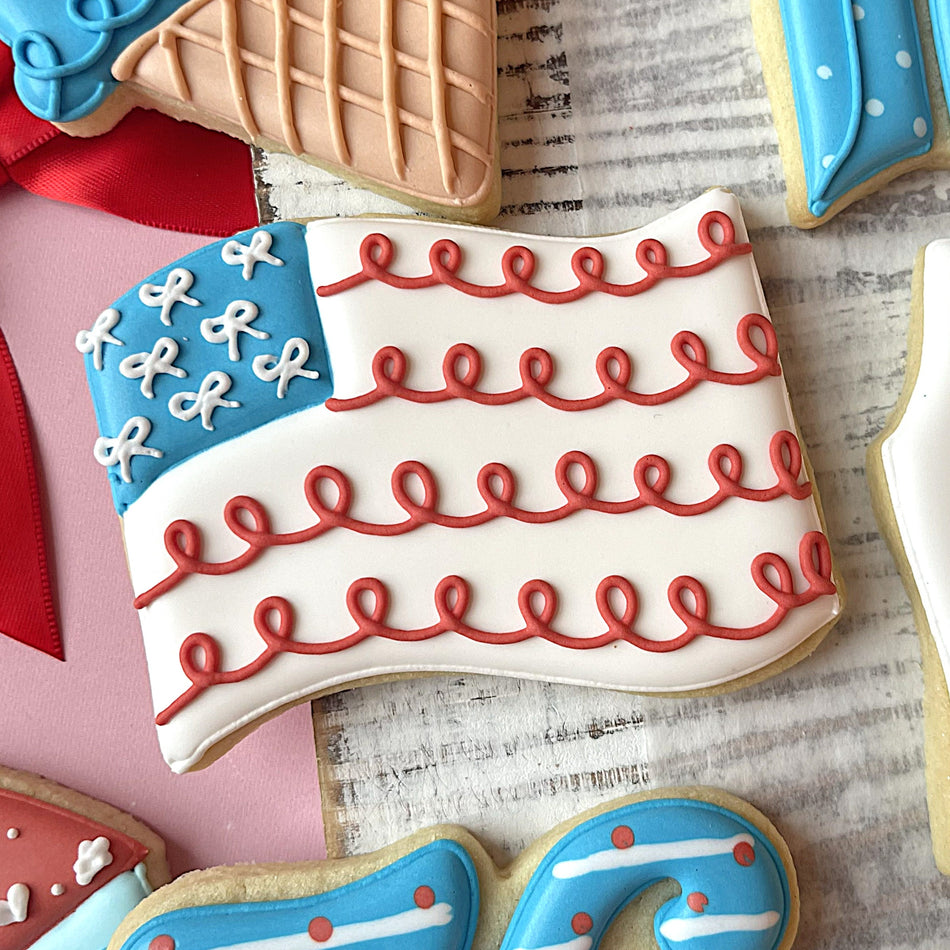 Simple Waving Flag Cookie Cutter