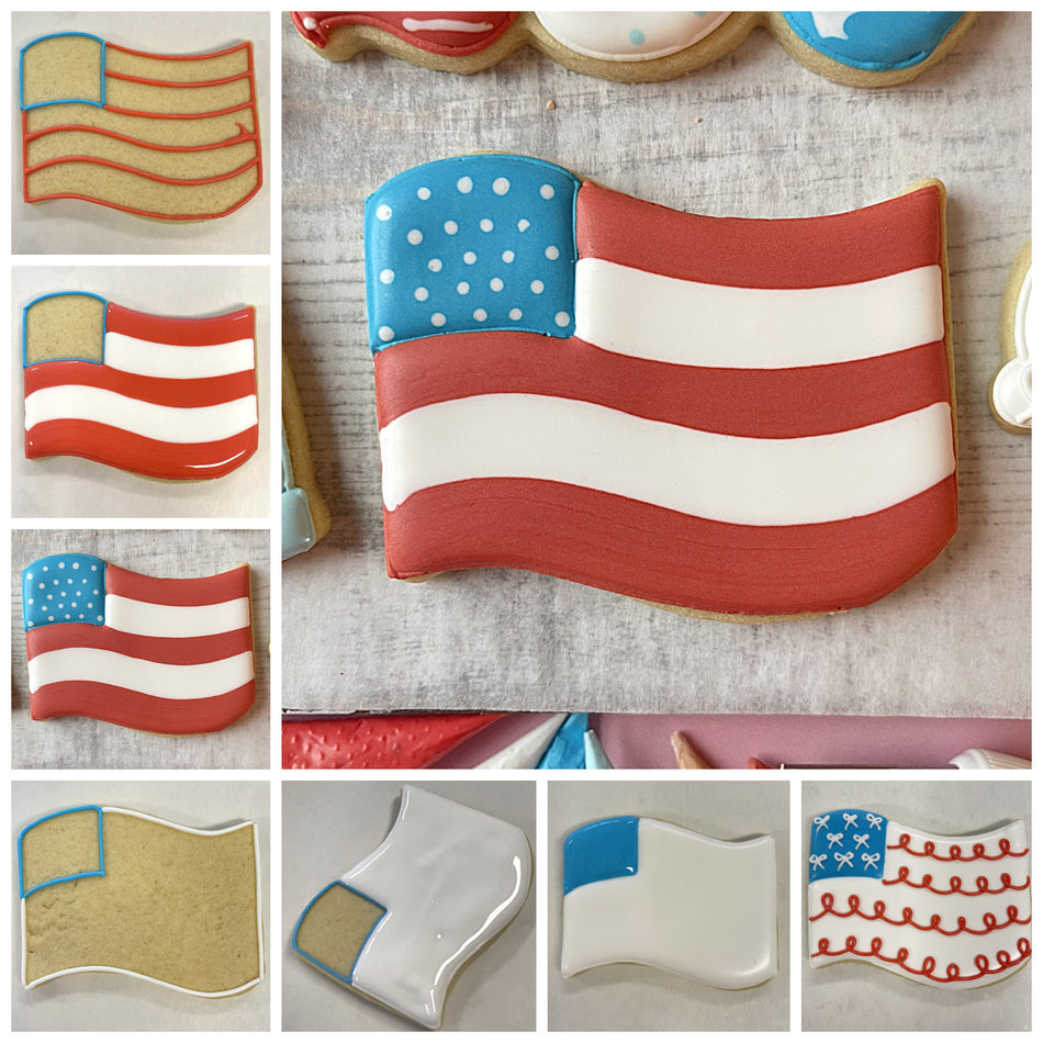 Simple Waving Flag Cookie Cutter
