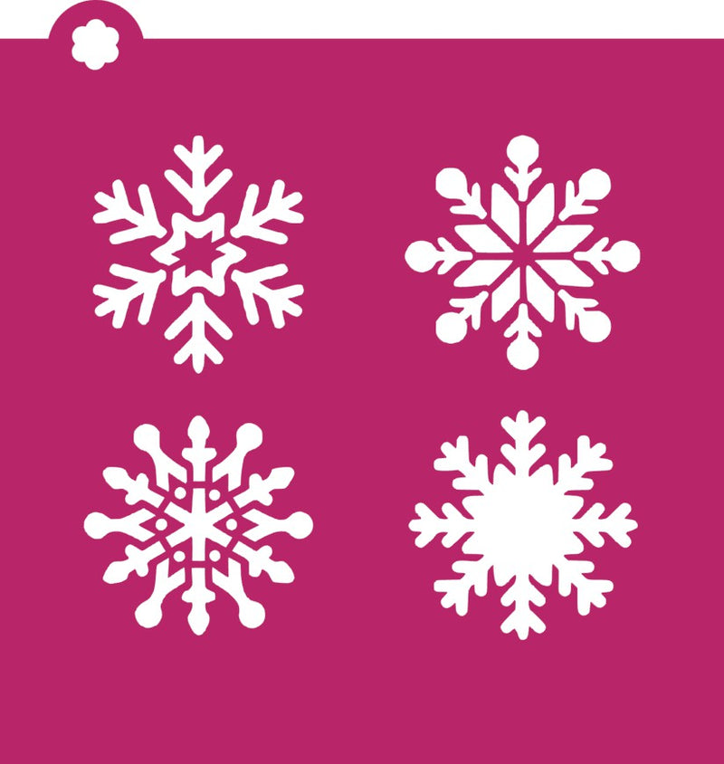 Snowflake Four Designs Club Box Stencil
