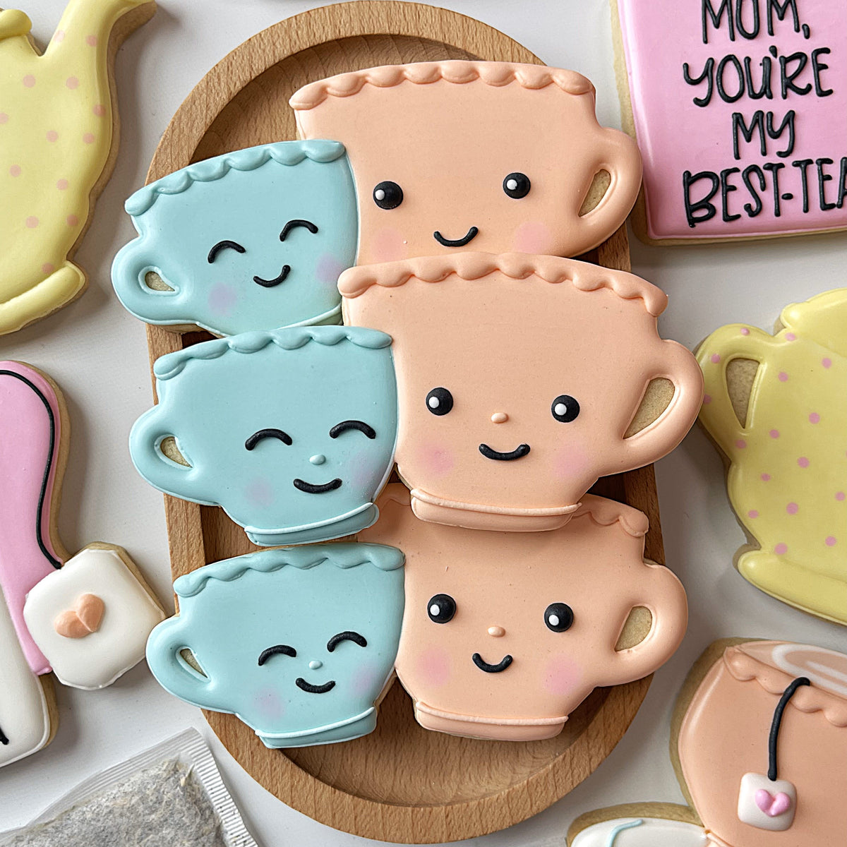 Snuggling Teacups Cookie Cutter