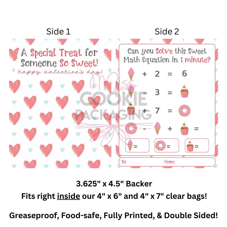 Special Treat Someone Sweet Cookie BAG Backer Card - 3.65