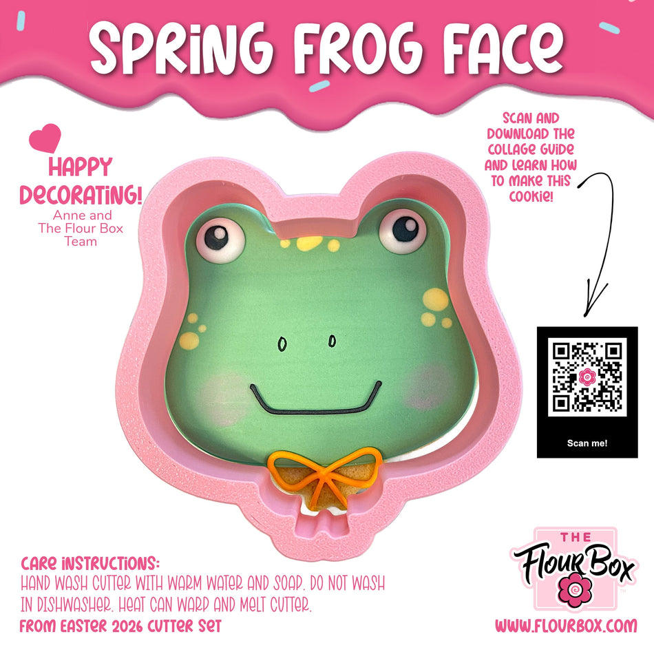 Spring Frog Face Cookie Cutter