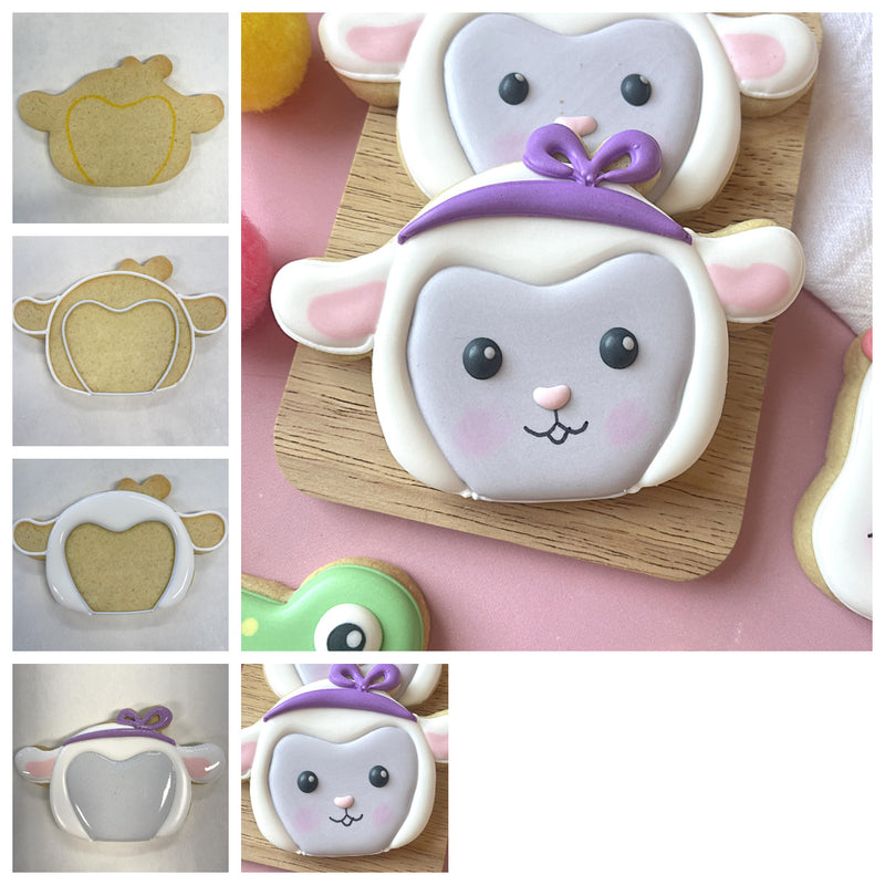 Spring Lamb Face Cookie Cutter