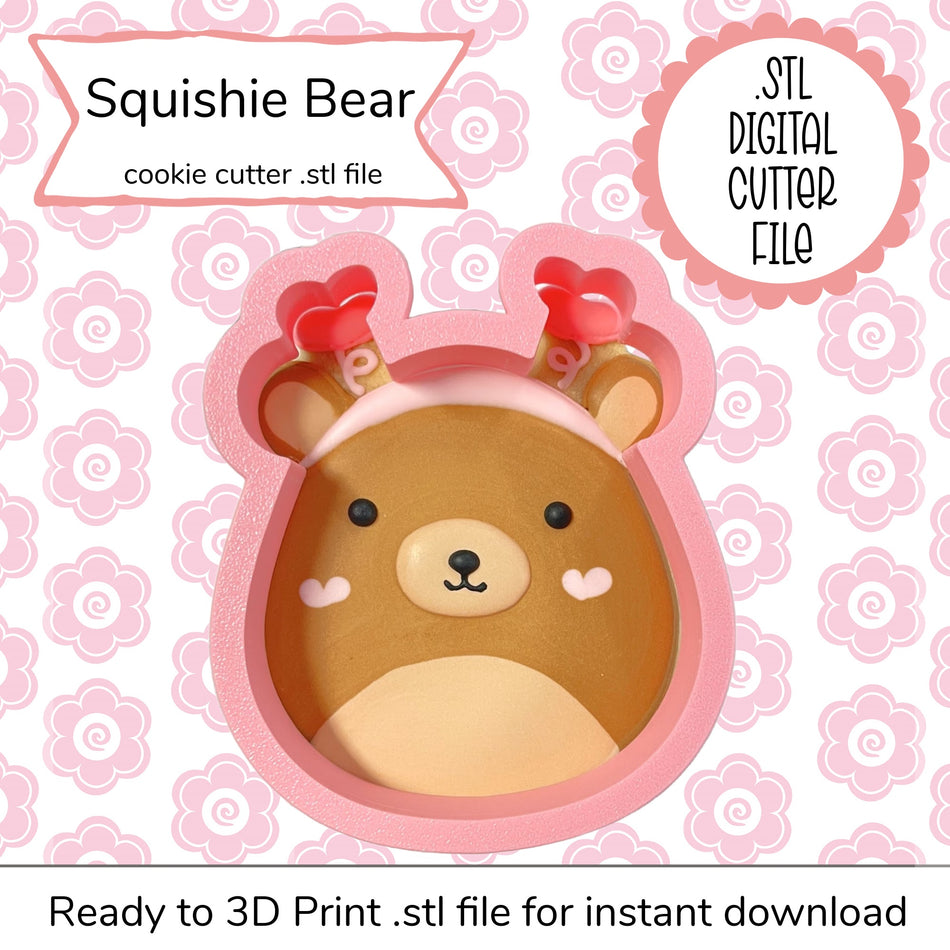 Squishie Bear Cutter STL File (digital file)