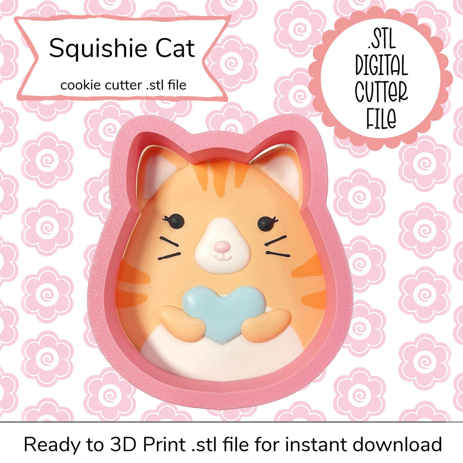 Squishie Cat Cutter STL File (digital file)