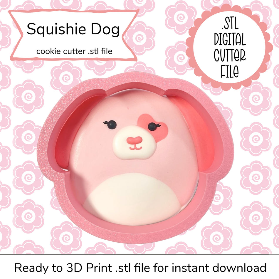 Squishie Dog Cutter STL File (digital file)