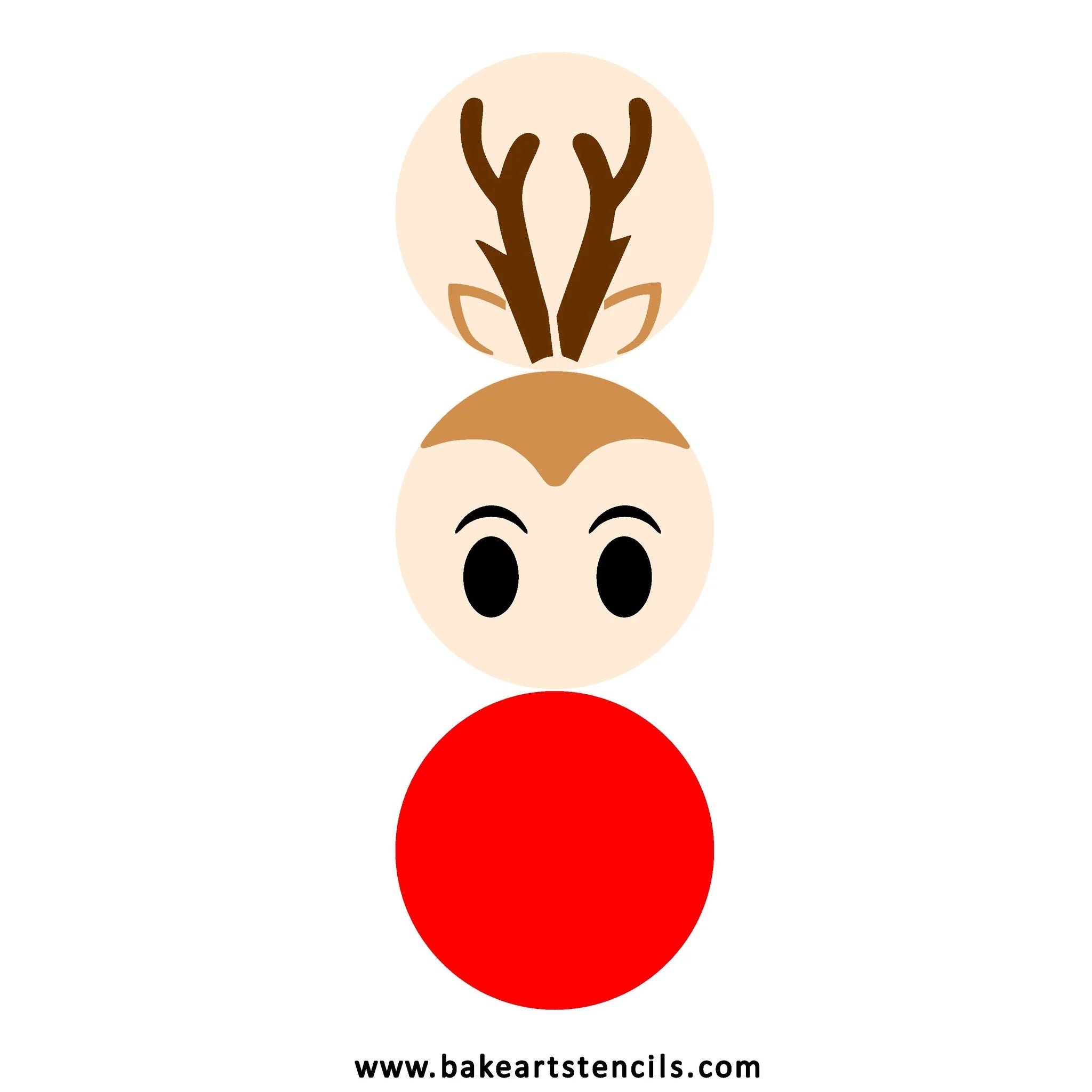 Stackable Reindeer 2pc BakeArt Stencil Set