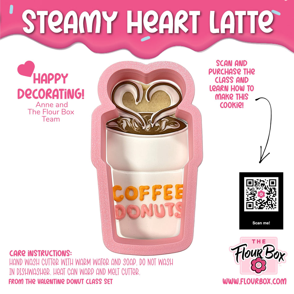 Steamy Heart Latte Cookie Cutter
