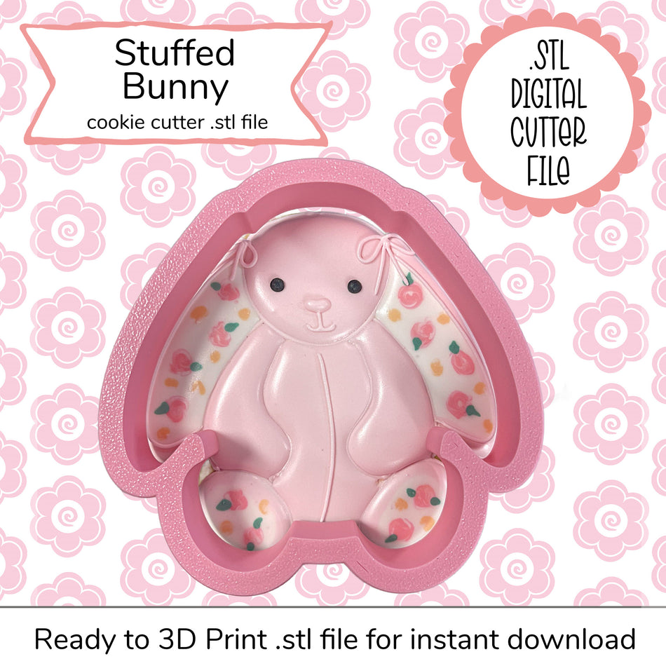 Stuffed Bunny Cutter STL File (digital file) FREE FILE