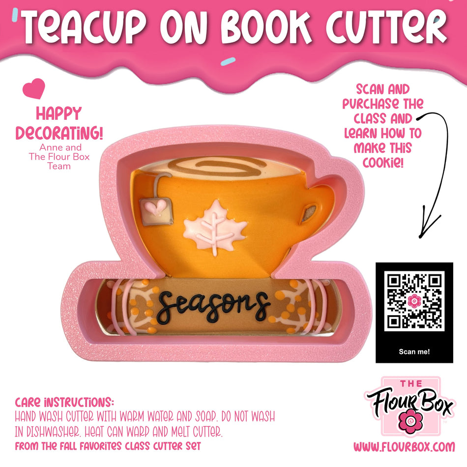 Teacup on Book Cookie Cutter