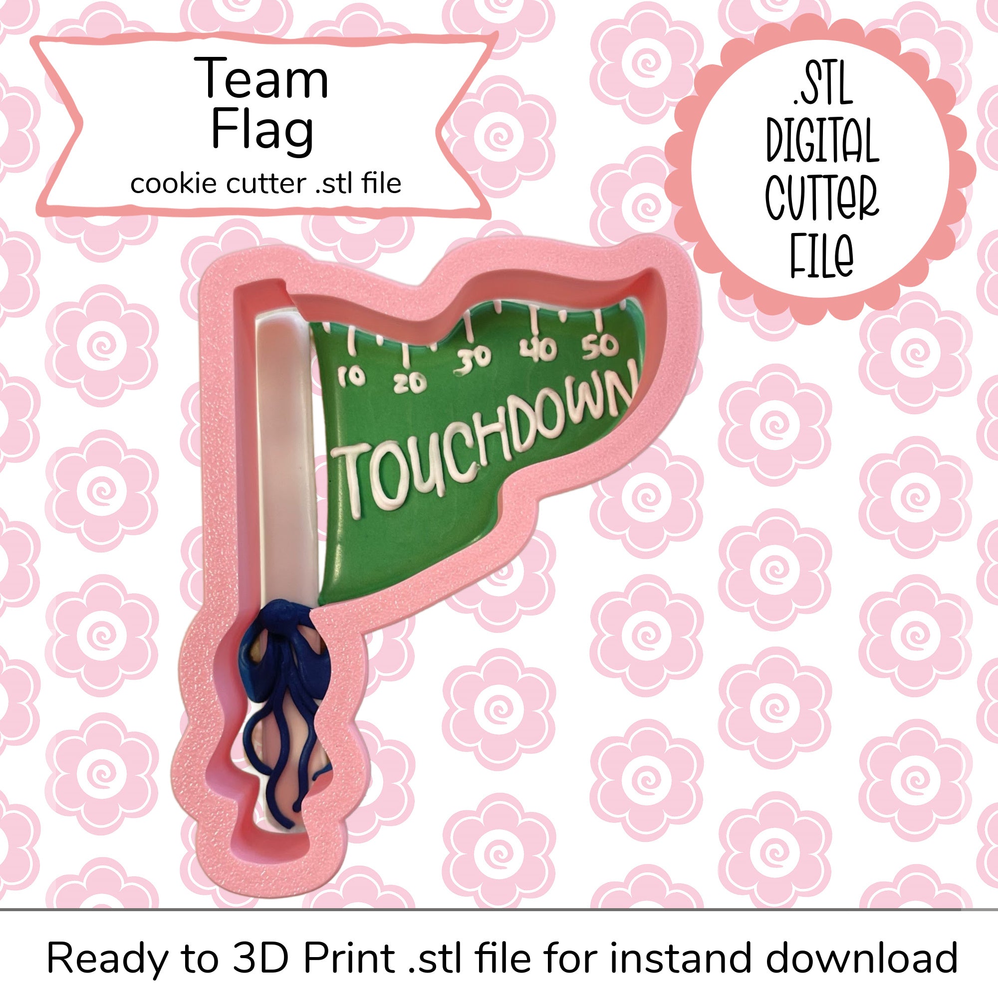 Team Flag STL Cutter File (digital file)