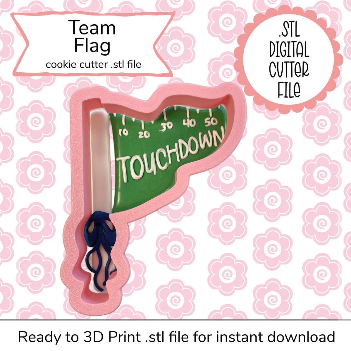 Team Flag STL Cutter File (digital file)