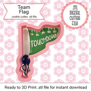Team Flag cookie cutter STL file