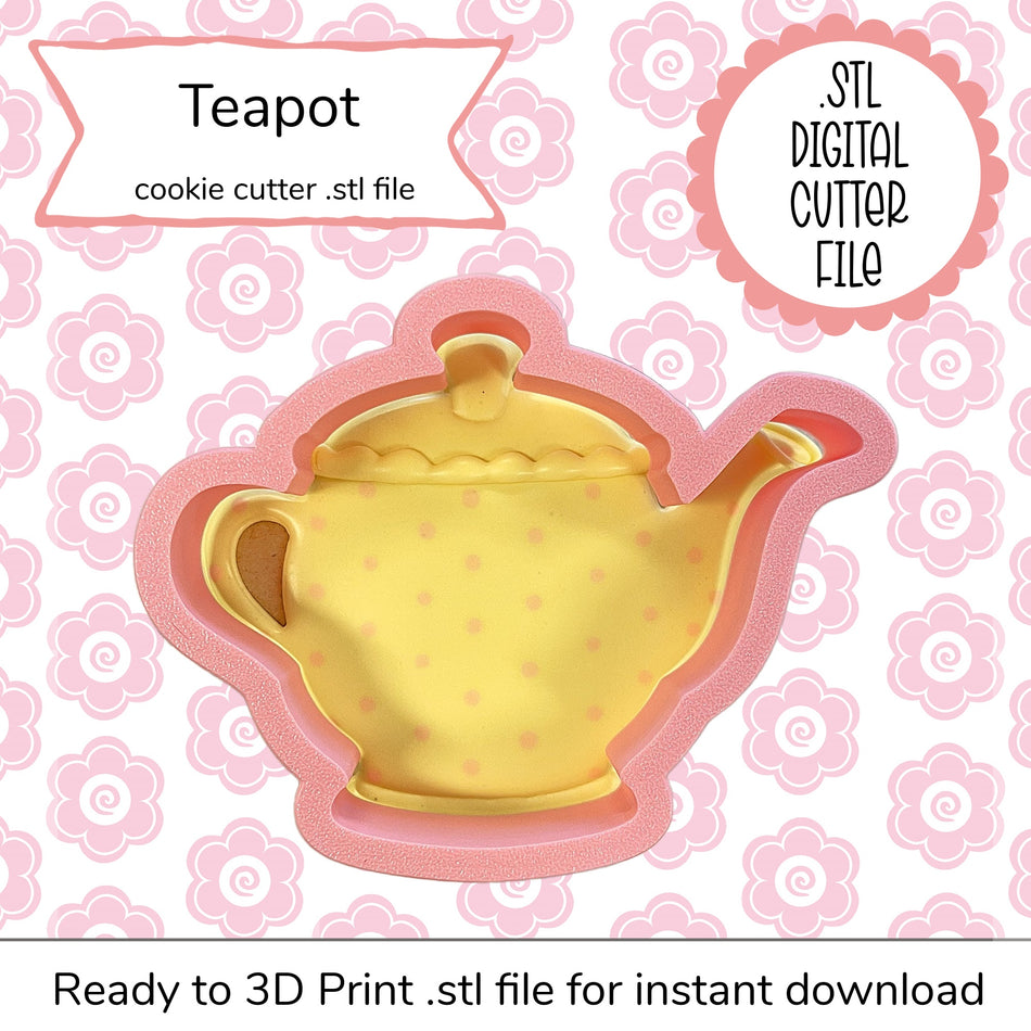 Teapot Cutter STL File (digital file)