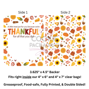 Thankful For Cookie Card 3.625″ x 4.5″ - QTY 25