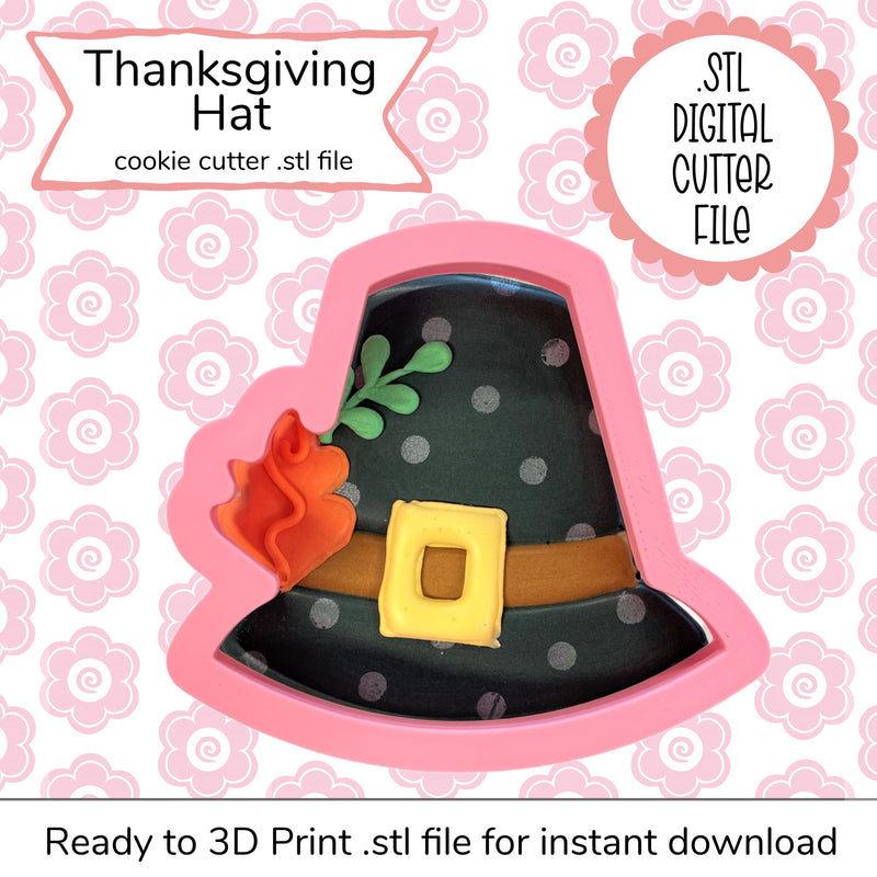 Thanksgiving Hat Cutter STL File (digital file)