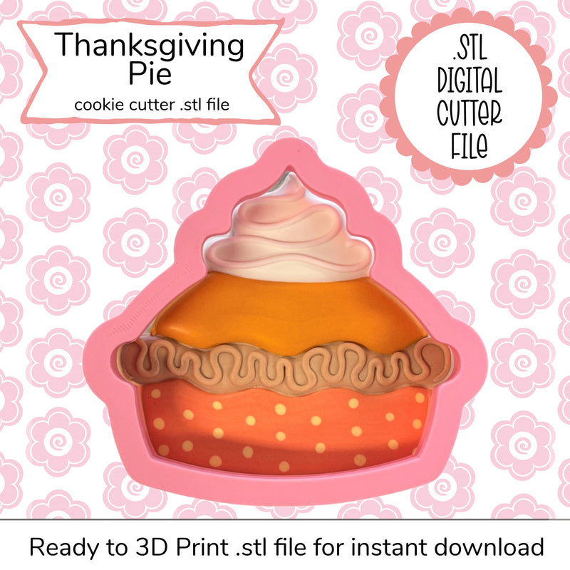 Thanksgiving Pie Cutter STL File (digital file)