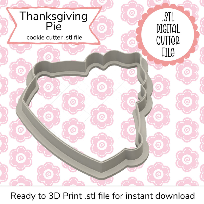 Thanksgiving Pie Cutter STL File (digital file)