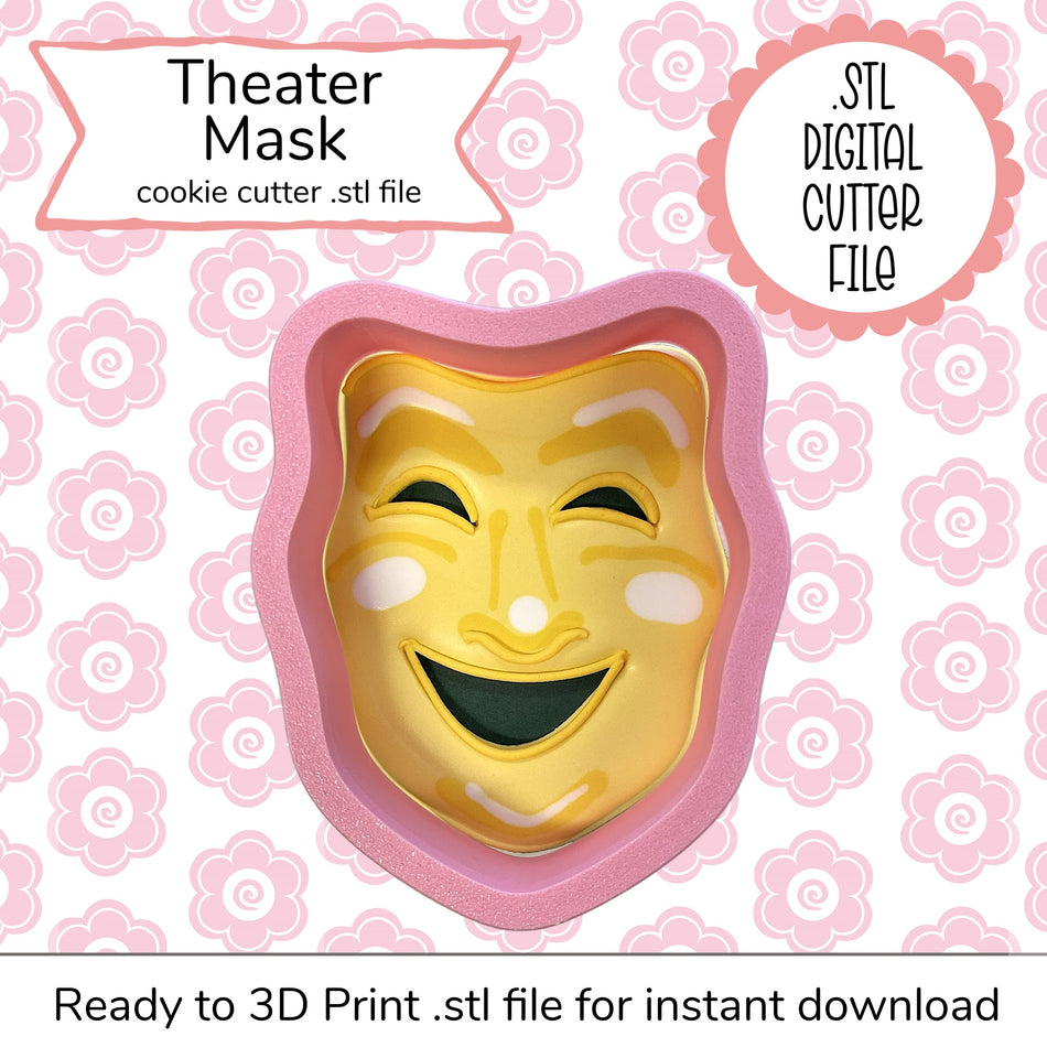 Theater Mask Cutter STL File (digital file)