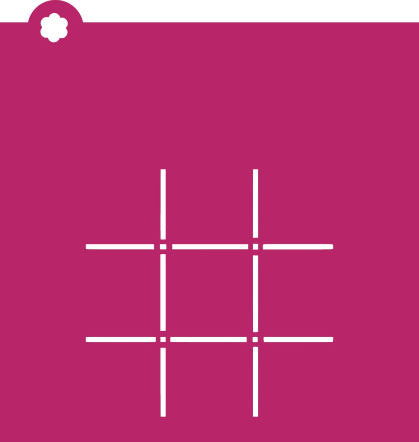 Tic Tac Toe Lines Stencil - Image 1 of 1