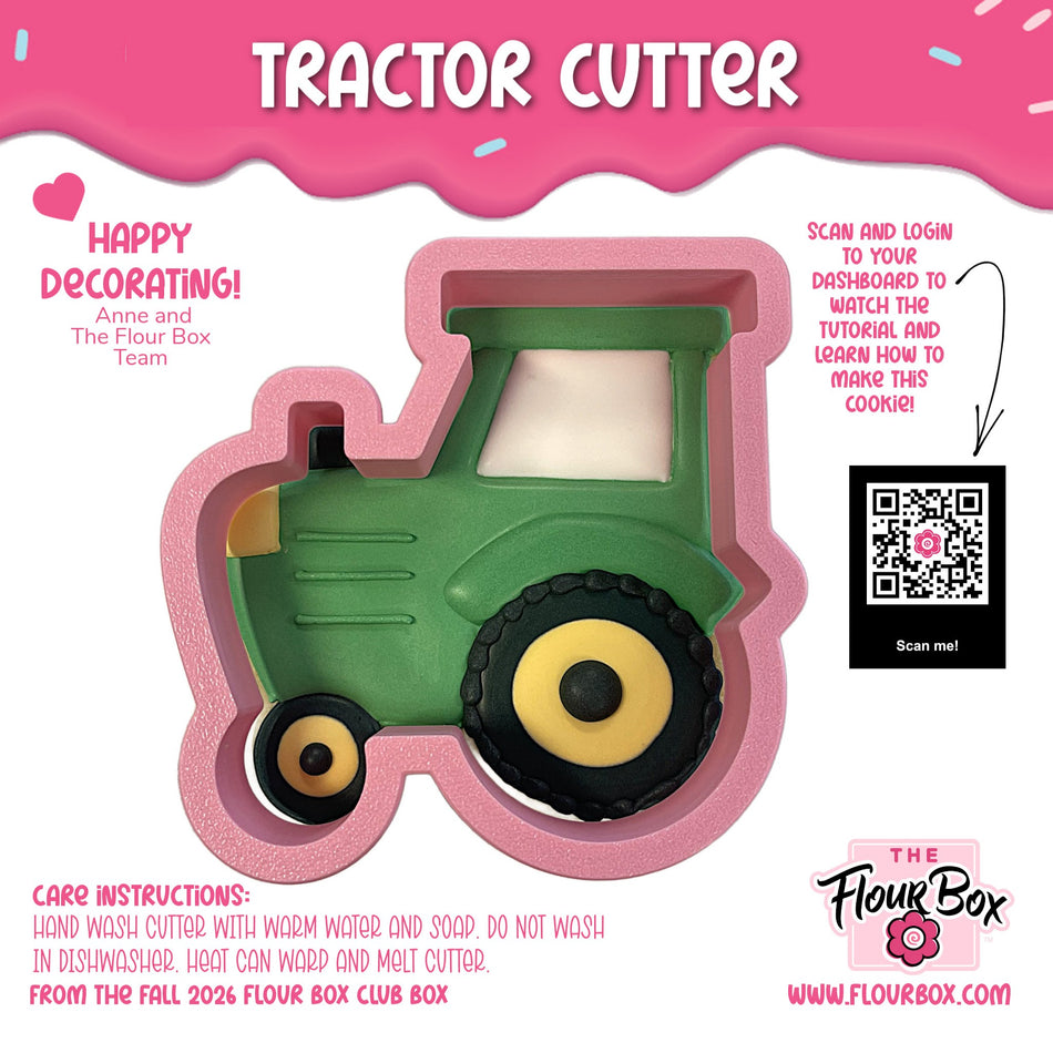 Tractor Flour Box Club Cookie Cutter