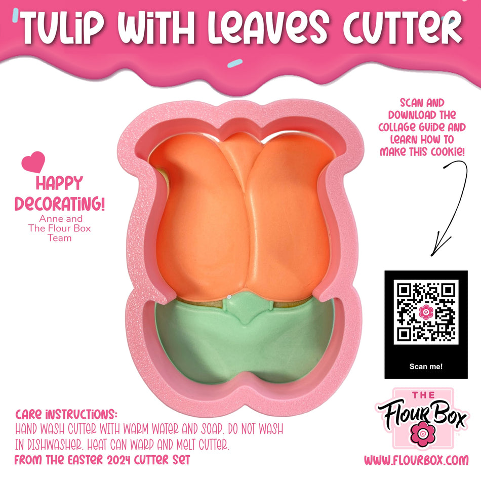 Tulip with Leaves Cookie Cutter