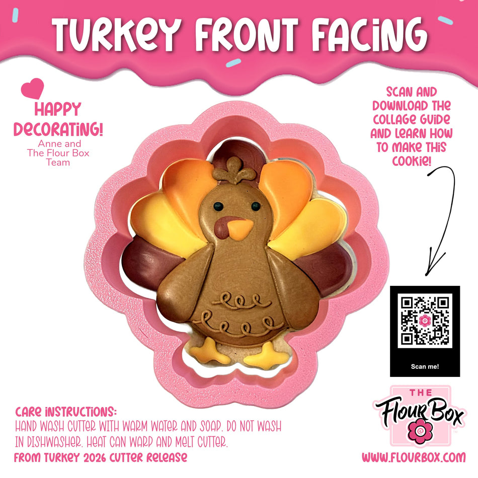Turkey Front Facing Cookie Cutter