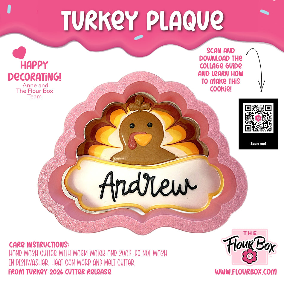 Turkey Plaque Cookie Cutter