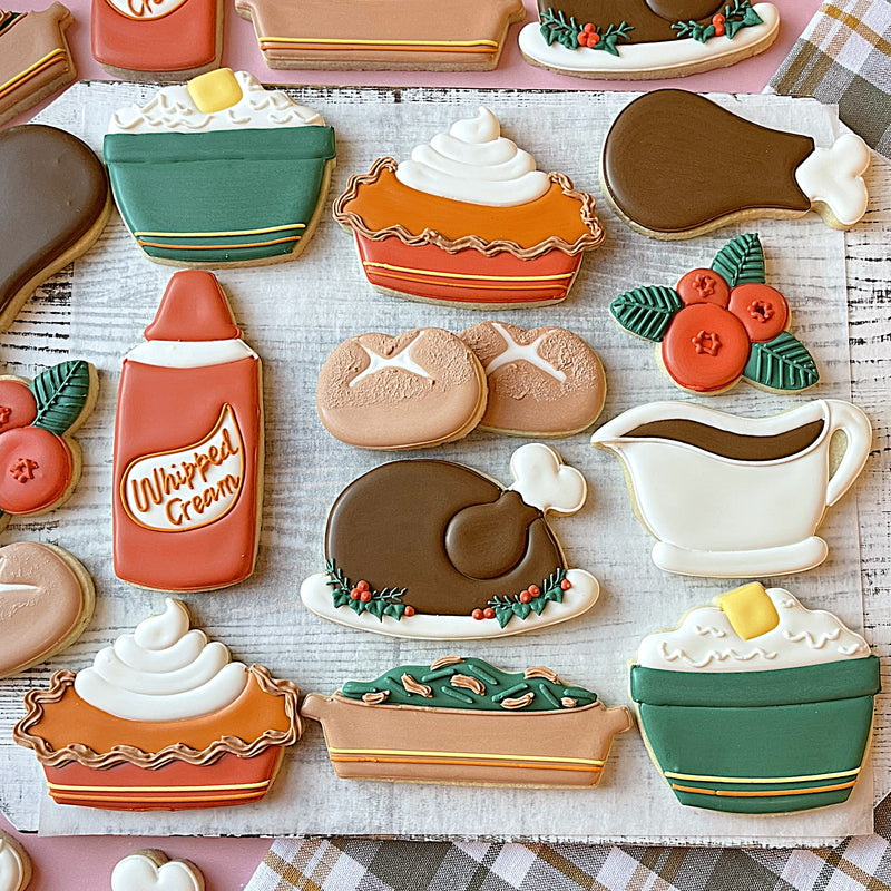 Turkey Dinner Cookie Cutter BUNDLE (9 cutters)