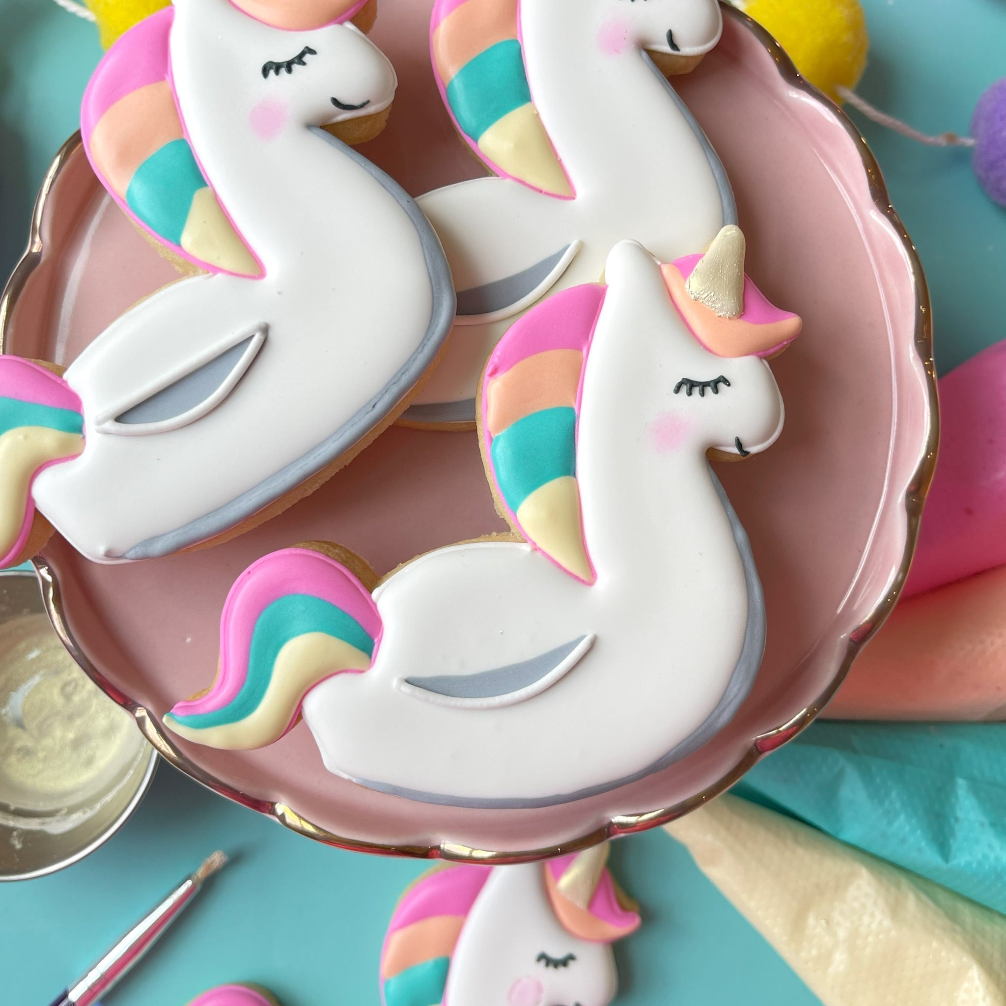 Unicorn Pool Float Cookie Cutter