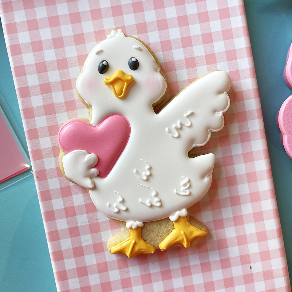 Valentine Goose with Heart Cookie Cutter