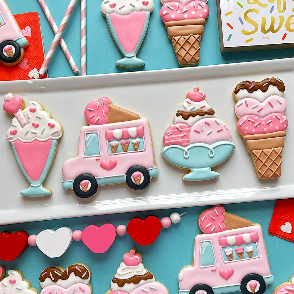 Valentine's Ice Cream Decorating Online Class with Optional Kit