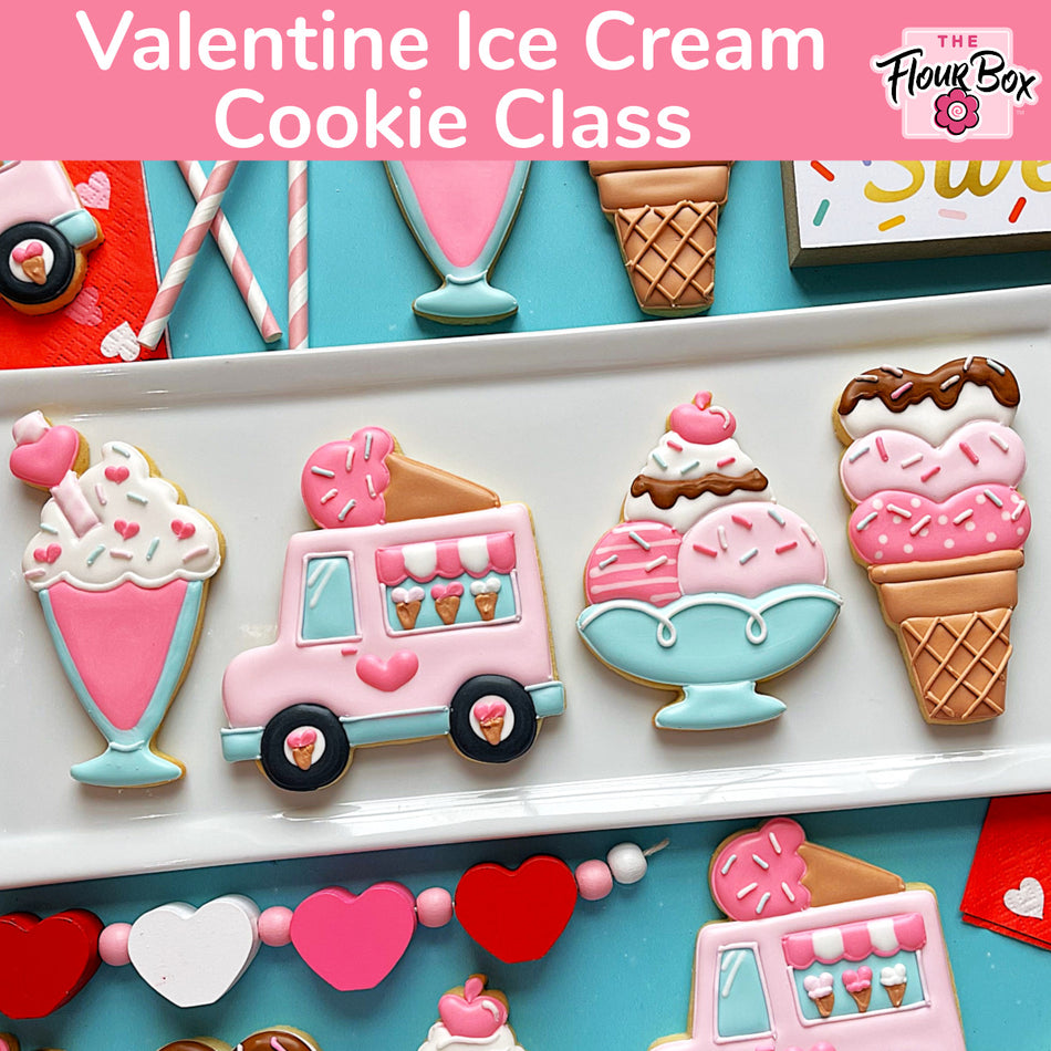 Valentine's Ice Cream Decorating Online Class with Optional Kit