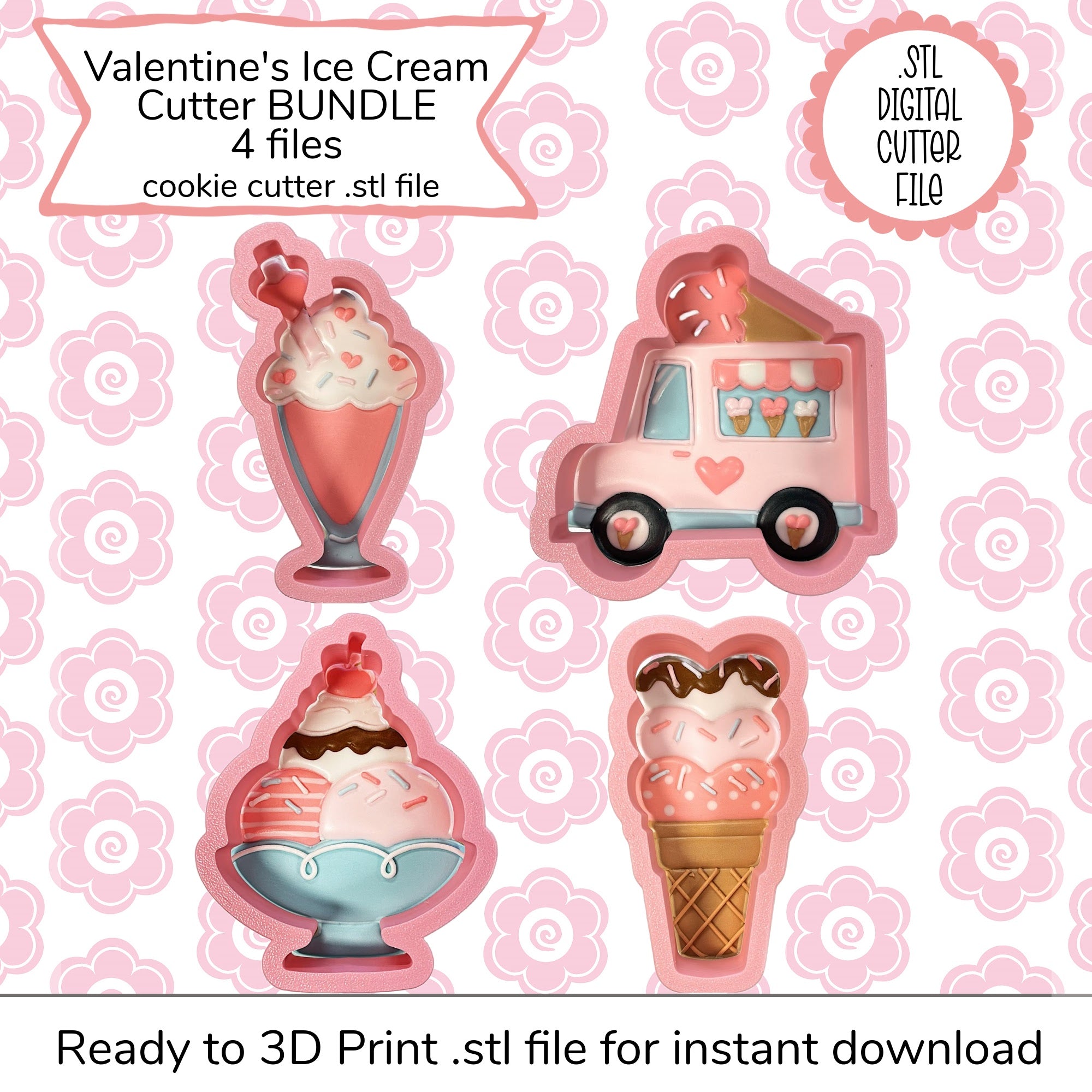Valentine's Ice Cream Decorating Online Class Recording