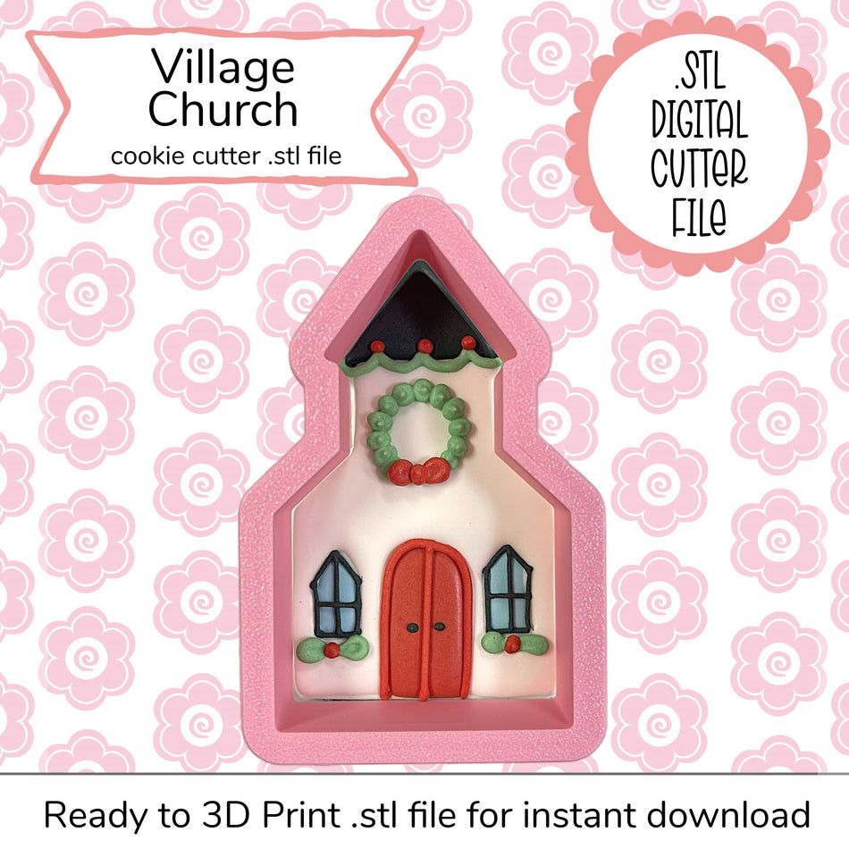 Village Church Cutter STL File (digital file)