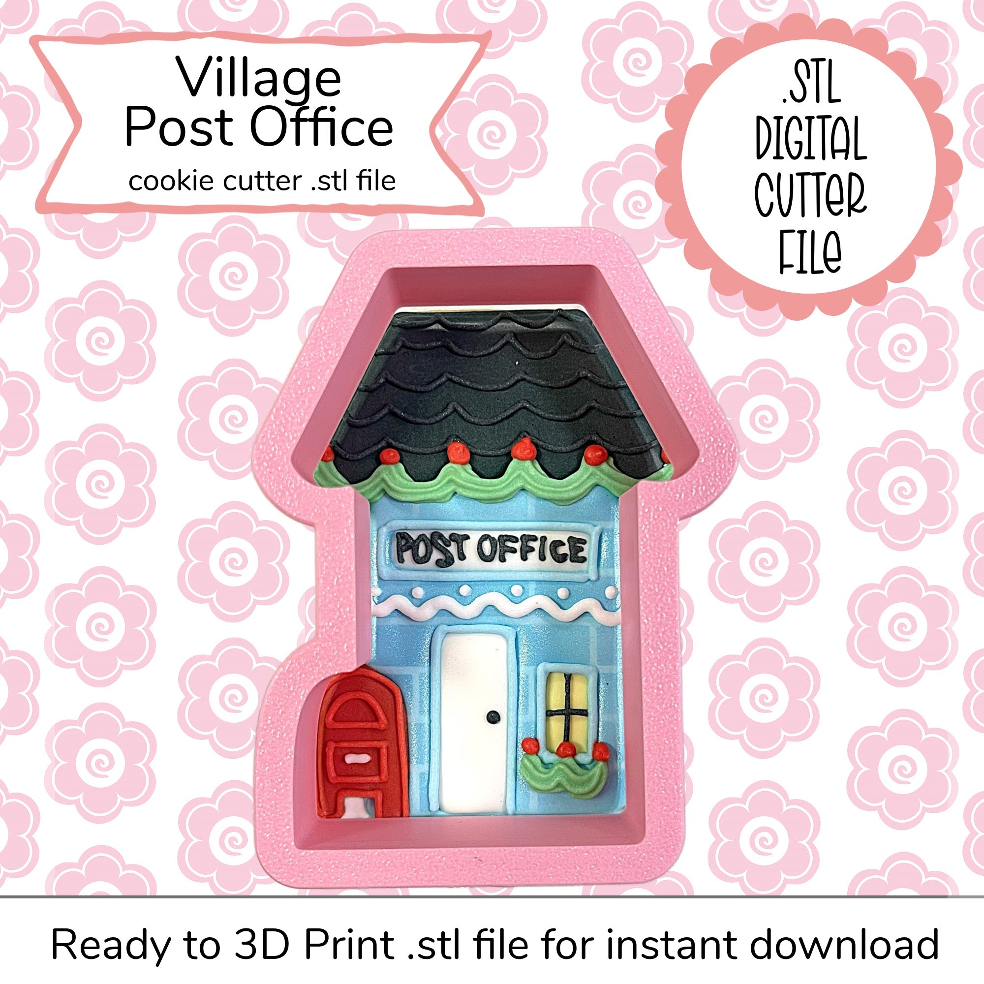 Village Post Office Cutter STL File (digital file) – The Flour Box
