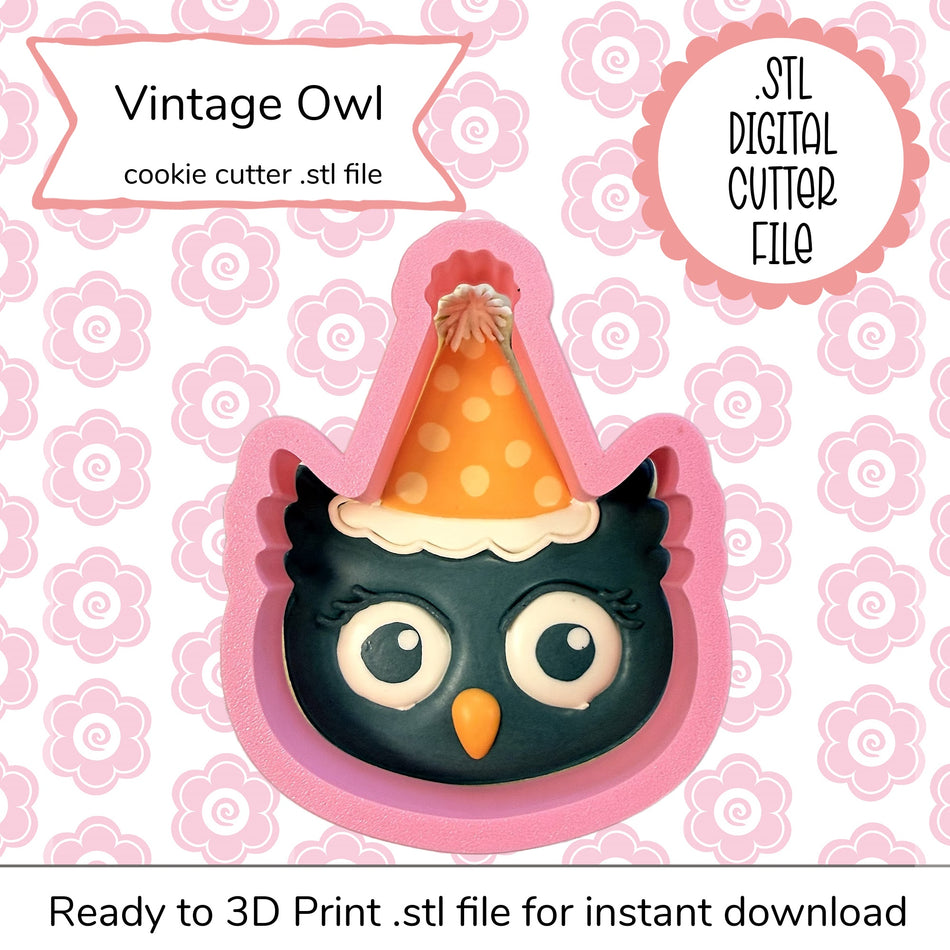 Vintage Owl Cutter STL File (digital file)