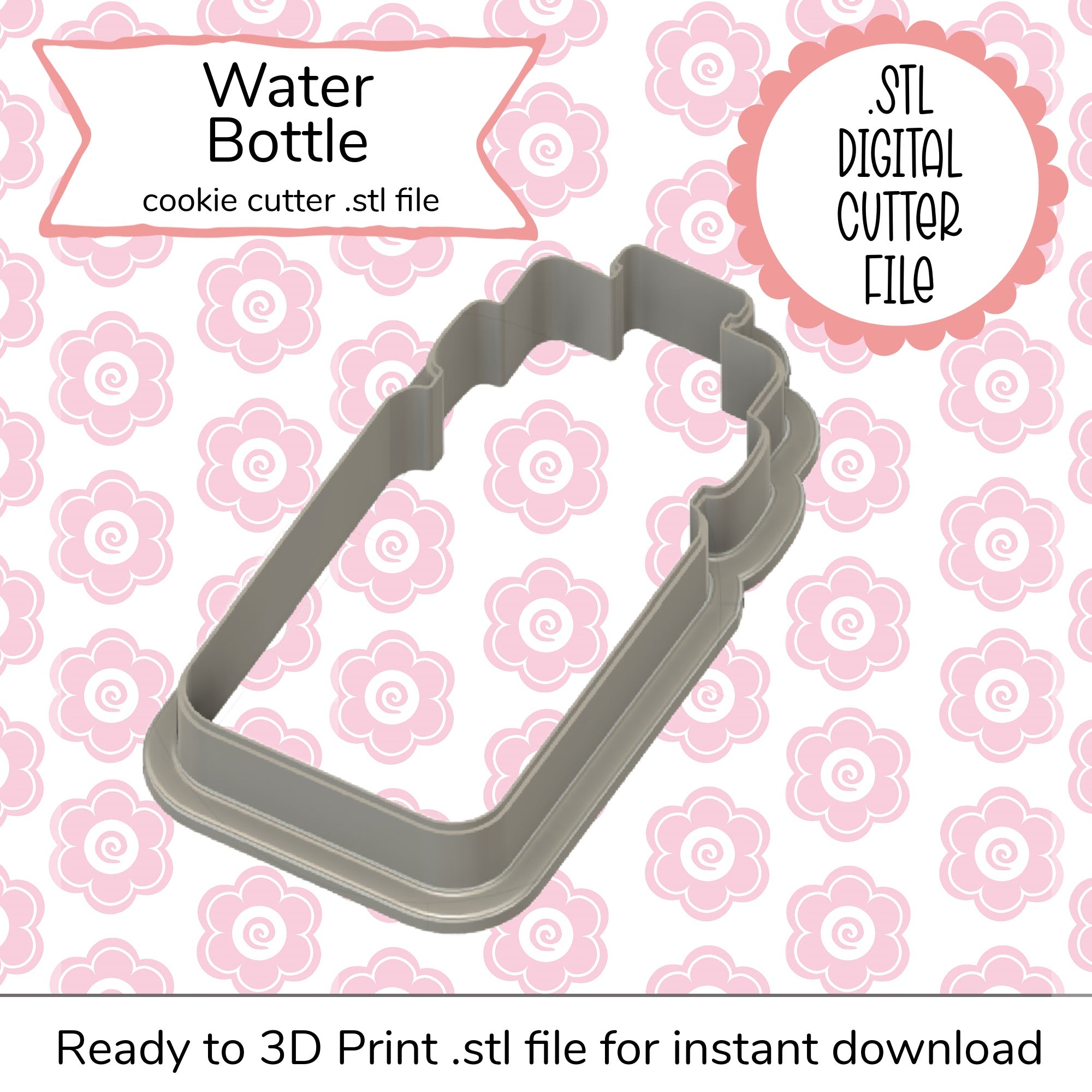 Sport Water Bottle STL Cutter File (digital file)