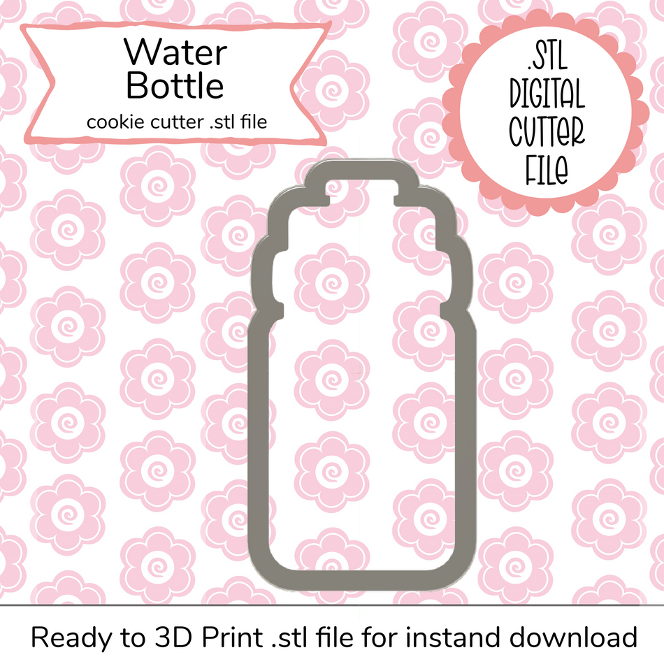 Water Bottle STL Cutter File (digital file)
